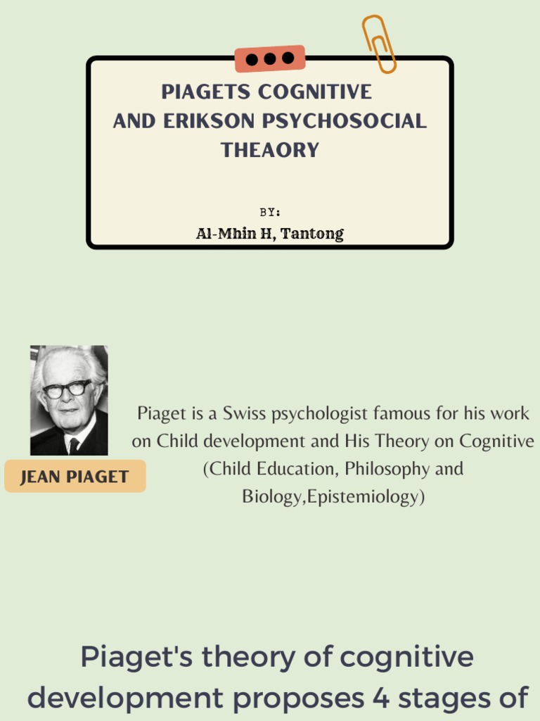 Piaget&erikson | PDF | Schema (Psychology) | Cognitive Development