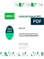 Veeam Certified XaaS Professional VMXP - Brayerly David