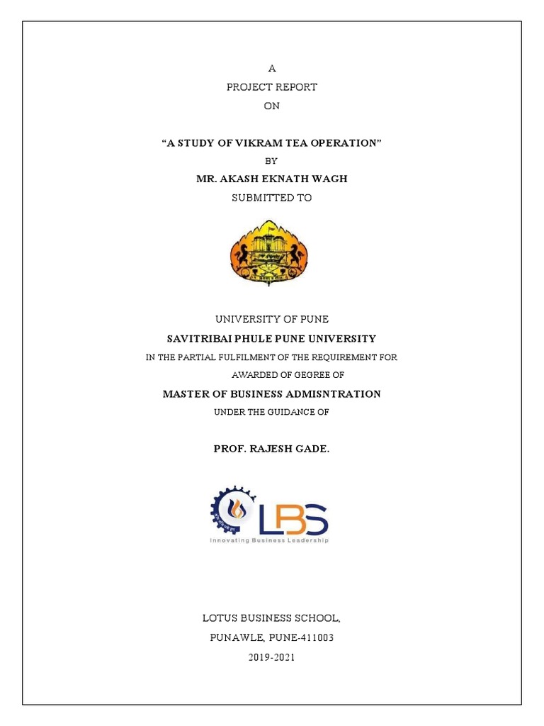 Vikram Tea Project | PDF