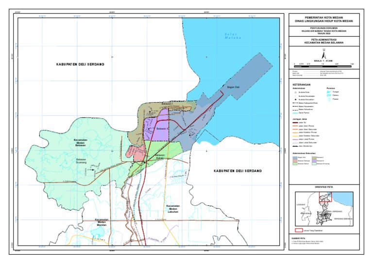 Peta Administrasi Kecamatan Medan Belawan | PDF