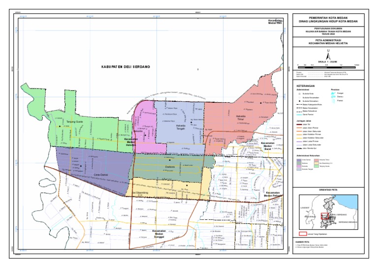 Peta Administrasi Kecamatan Medan Helvetia | PDF