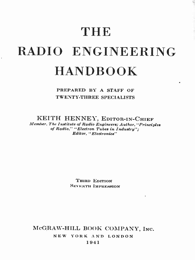 Henney The Radio Engineering Handbook 3 Ed 1941 PDF Amplifier