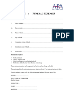 Funeral Claim Form