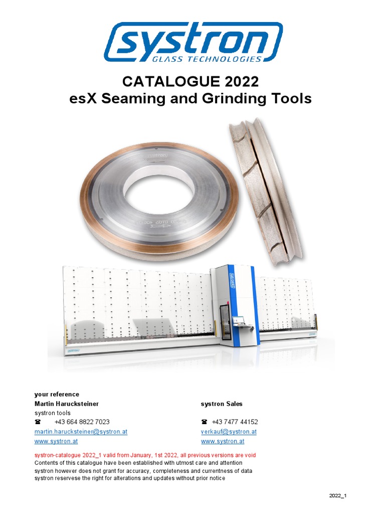Systron Seaming & Grinding Tools 2022 | PDF | Manufactured Goods