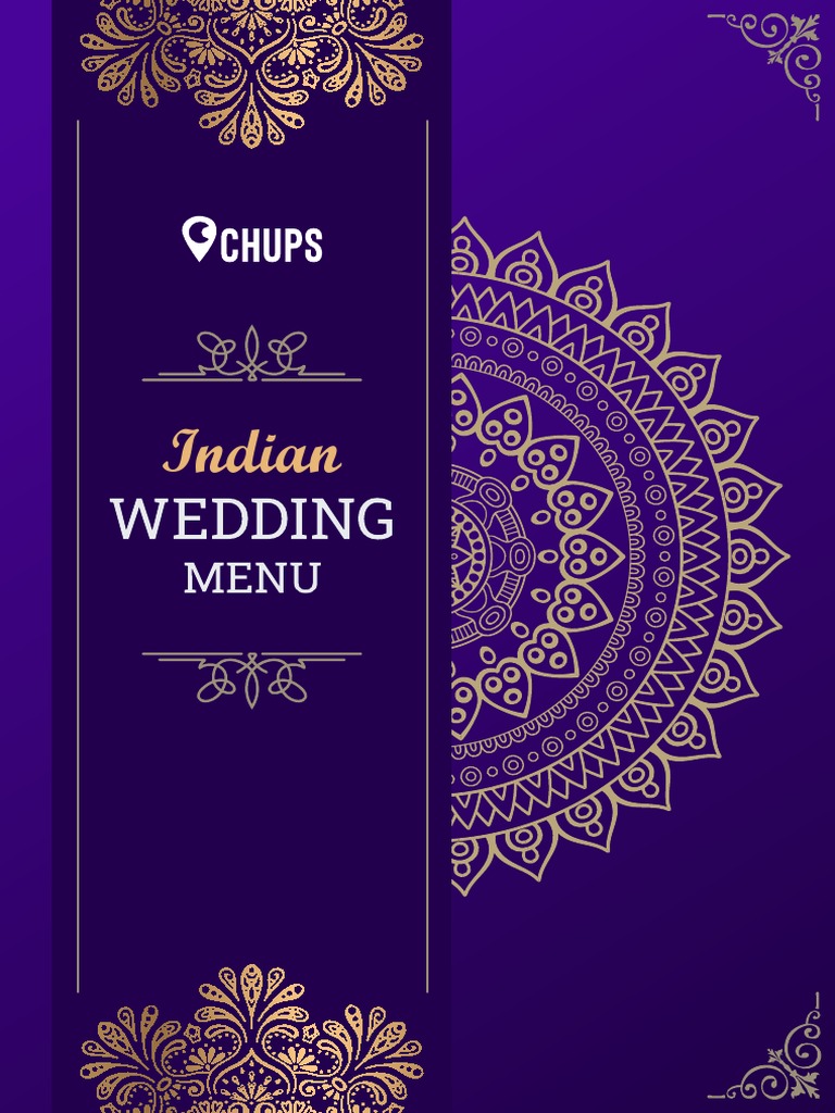 Indian Wedding Menu | PDF