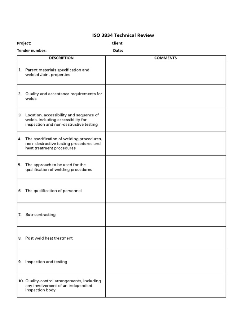 Iso 3834 Requirements
