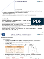 Química Orgánica IV: Reacciones y Conceptos Clave