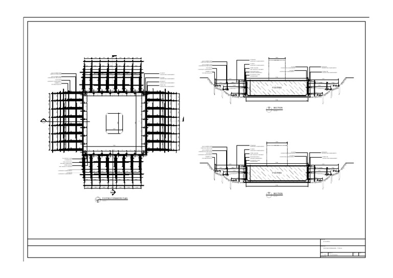 Footing Formwork Plan for Construction | PDF
