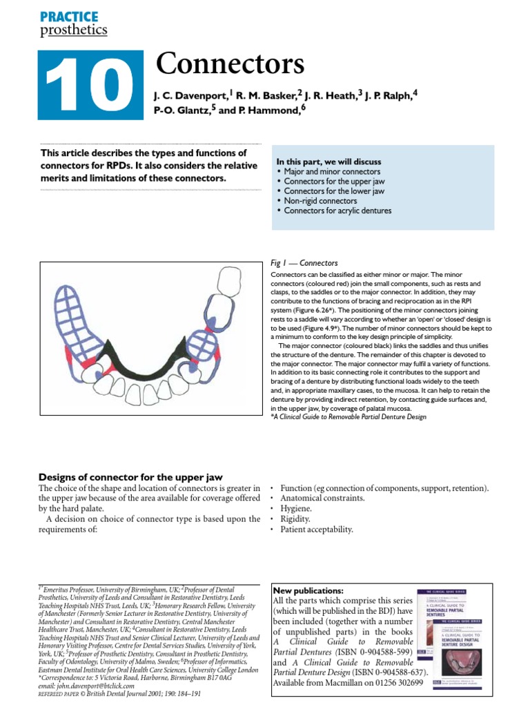 Connectors Dentures Dentistry Free 30day Trial Scribd