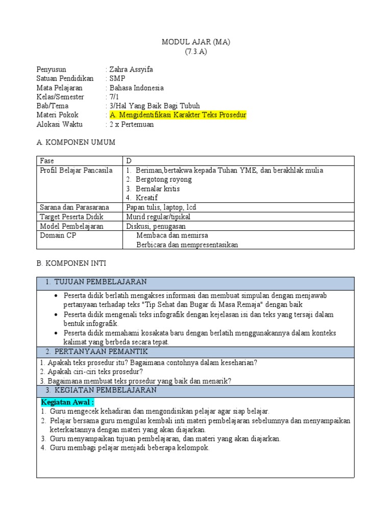 Modul Ajar Bab 3 | PDF