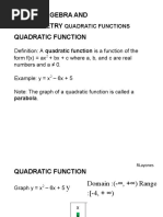 Lesson 8 Quadratic Function