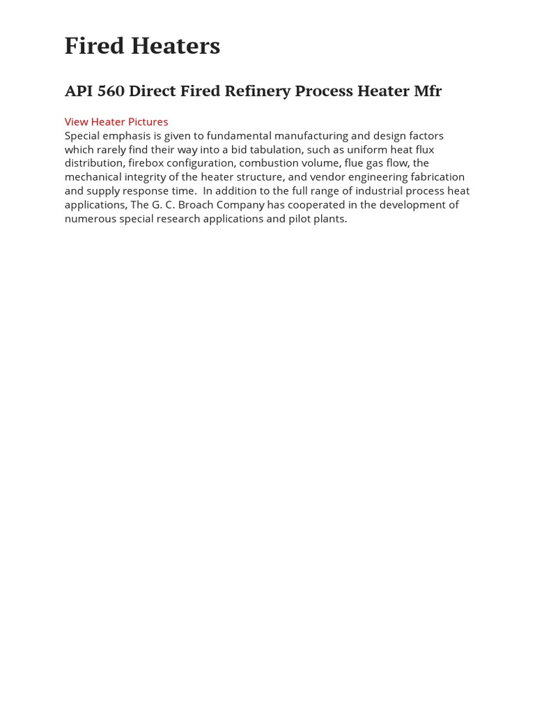 Fired Heaters Pdf