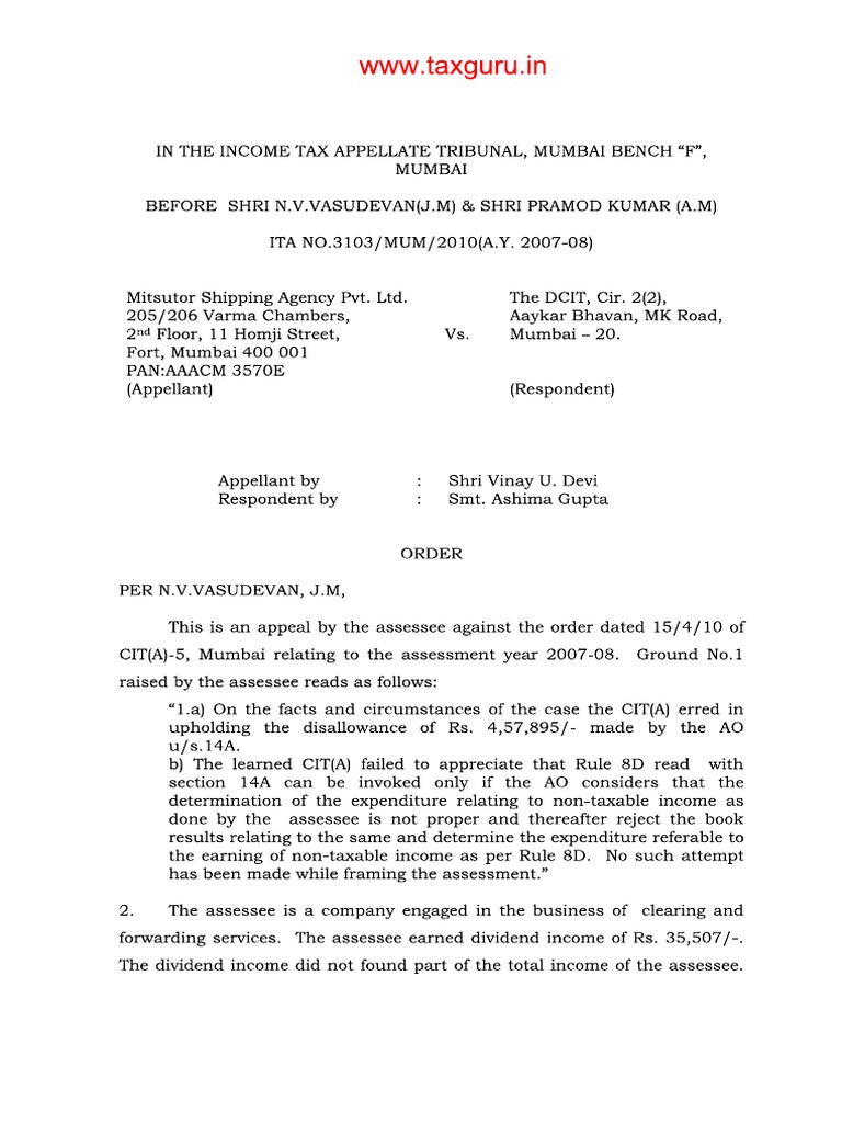 TDS On Maintenance Charges Judgement PDF