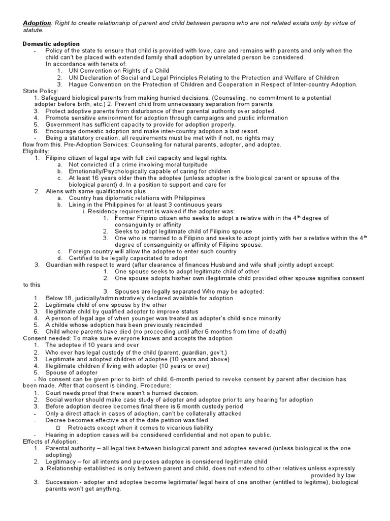 Adoption In The Philippines Pdf Child Abuse Adoption