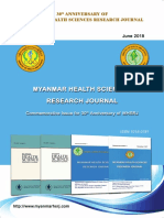 30th ANNIVERSARY OF MYANMAR HEALTH SCIENCES RESEARCH JOURNAL