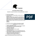 Semanal treino evolução relatórios