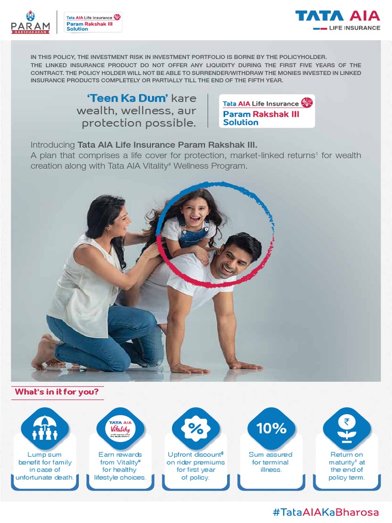 ILP Param Rakshak IIl | PDF | Life Insurance | Insurance