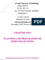 CH 2 Planning & Preparation of Seed Collection