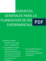 Lineamientos generales para la planeación de diseños experimentales