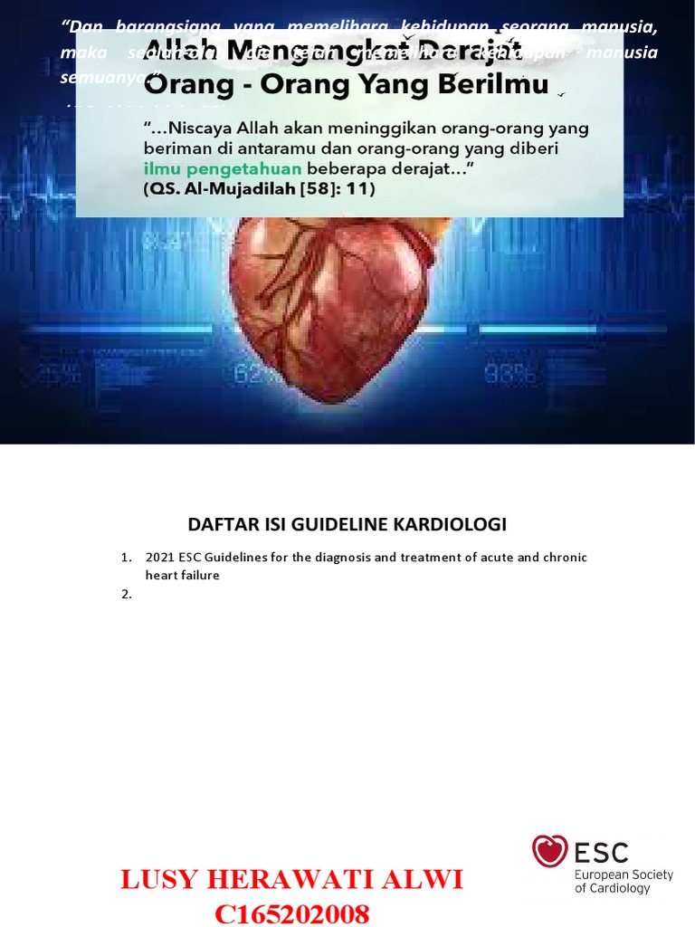 Daftar Isi Guideline Kardiologi PDF