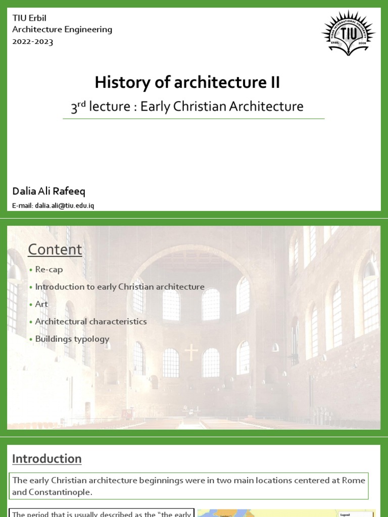 Early Christian Architecture Overview | PDF | Church (Building ...