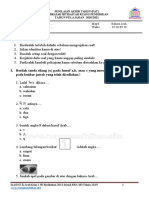 Soal PAT Bahasa Arab Kelas 1