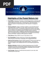 Postal Reform Act Highlights