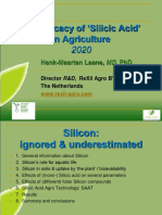 The efficacy of foliar silicon compounds in agriculture
