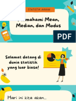 Presentasi Mean Median dan Modus Digambar Tangan Biru Oranye dan Kuning