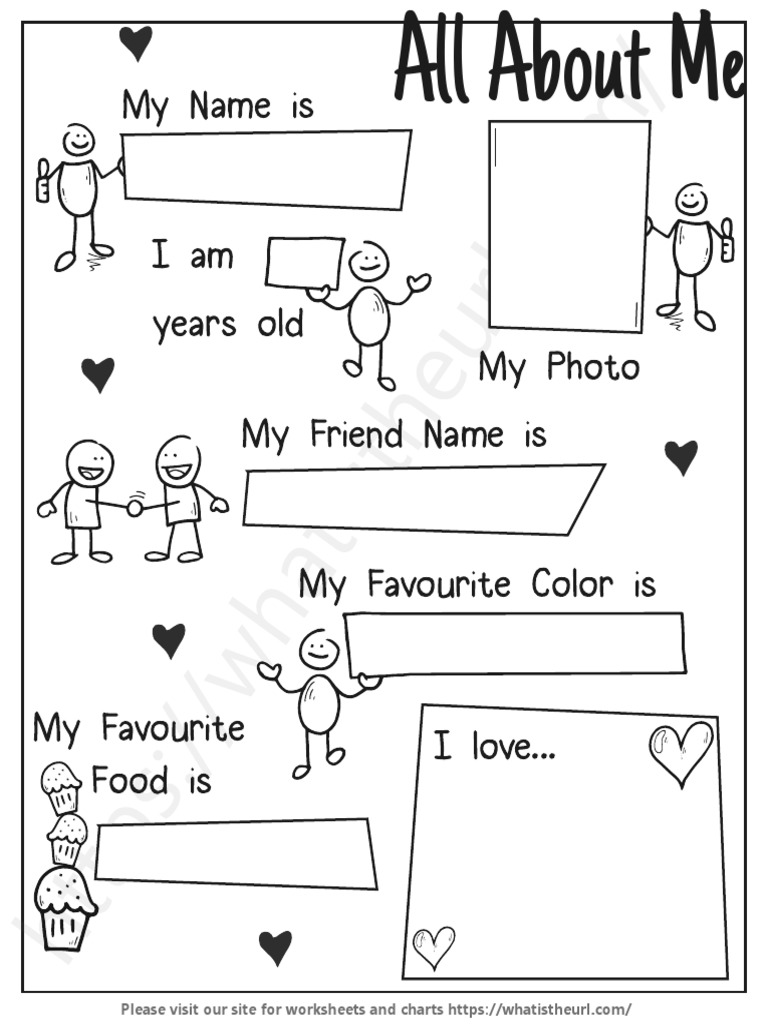 All About Me Worksheet For Kids | PDF