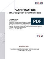 Planification Strategique Et Operationnelle DR Koua Alexis