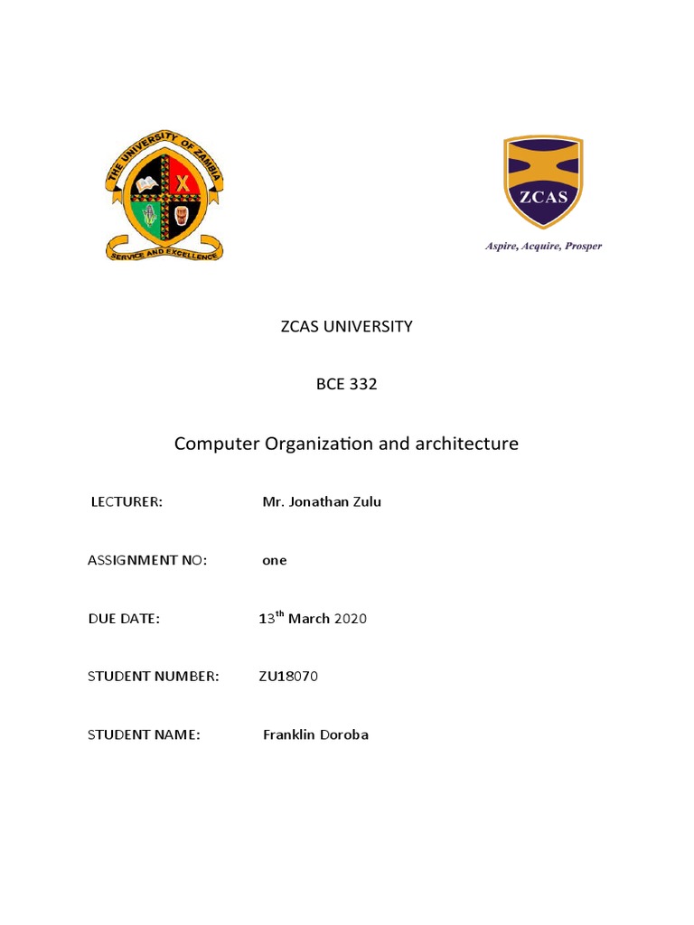 Computer organization assignment pdf central processing unit
