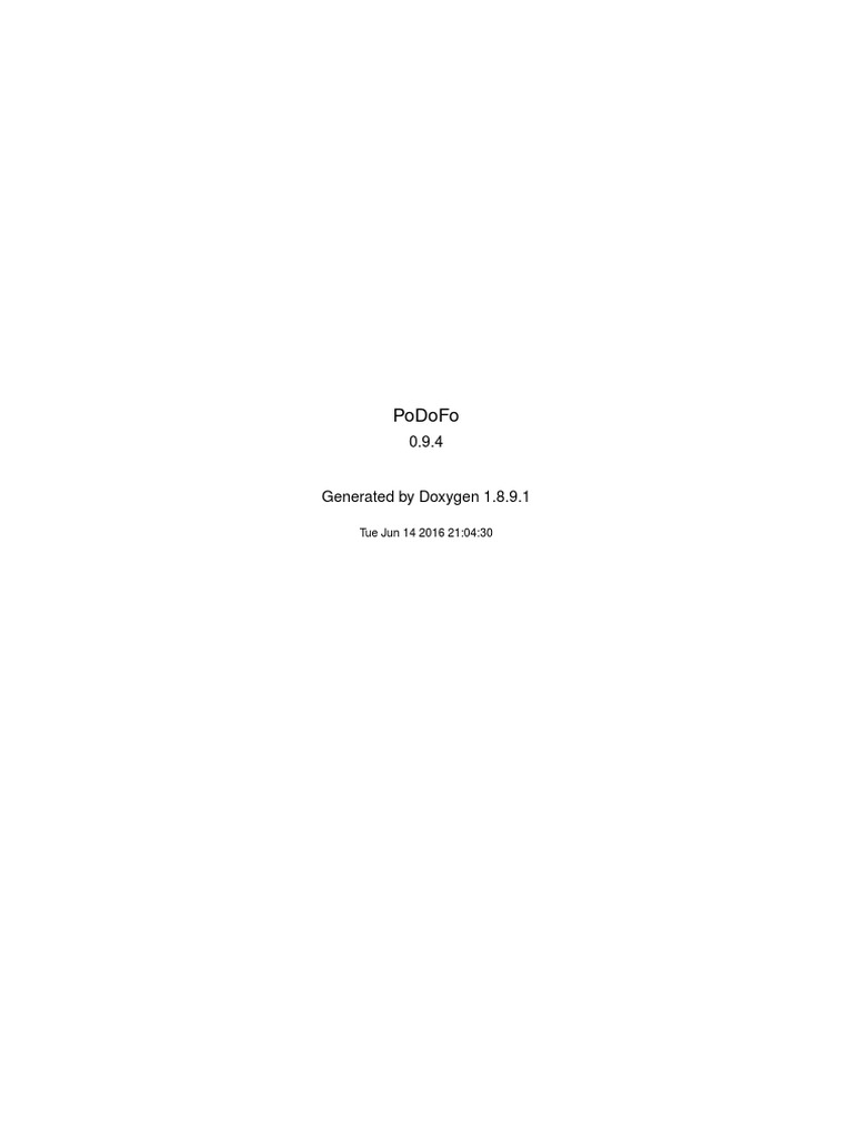 Podofo | PDF | Method (Computer Programming) | Software Development