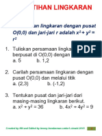 Soal Persamaan Lingkaran 2022 - HP-1