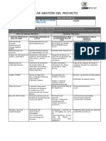 Plan de Gestión Del Proyecto-Tanque 100M3 Unidad Minera Cerro Corona Golfields