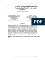 K Muller Boch Et Al Framework Rigurously Identyfing Qualitative Research Gaps C Muller Bloch