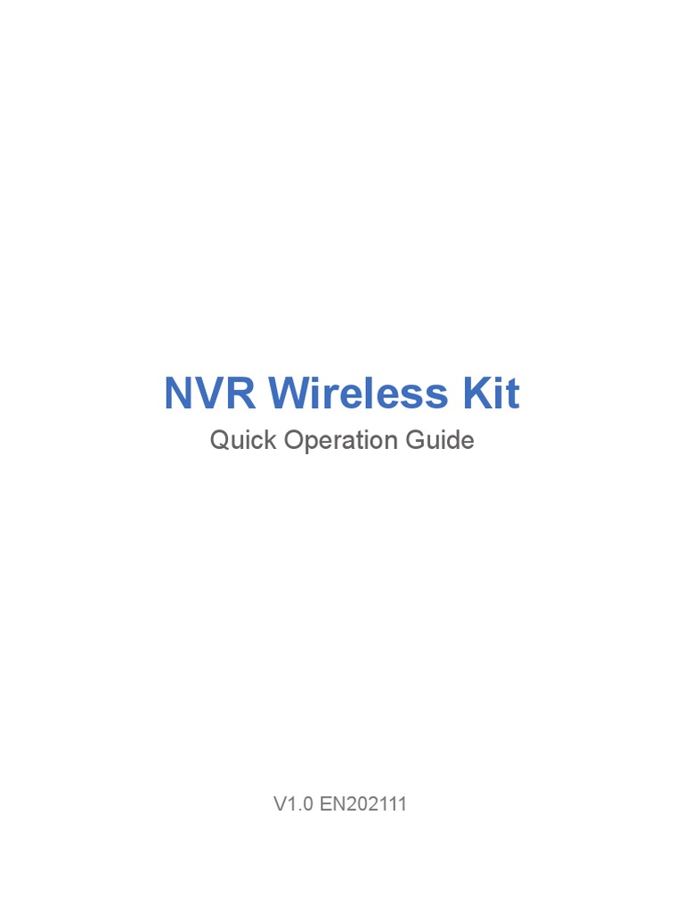 WiFi NVR Kits User Manual (For NVS001, 002, 004) | PDF