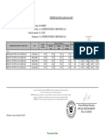 Certificado de calidad Siderperu barras acero