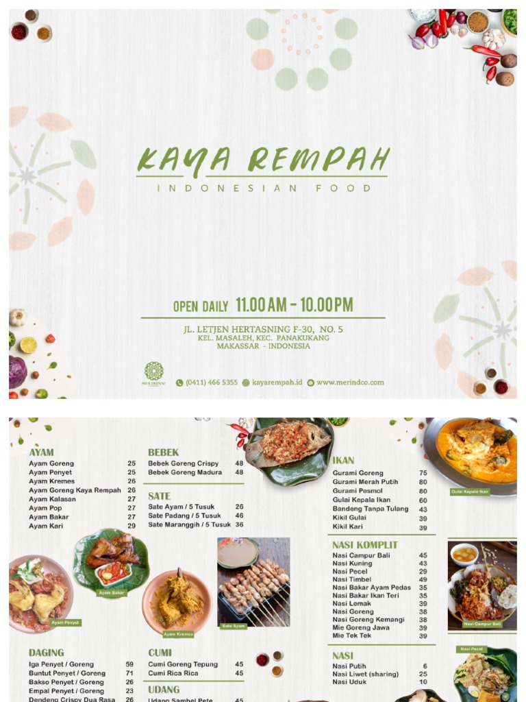 Menu Kaya Rempah | PDF