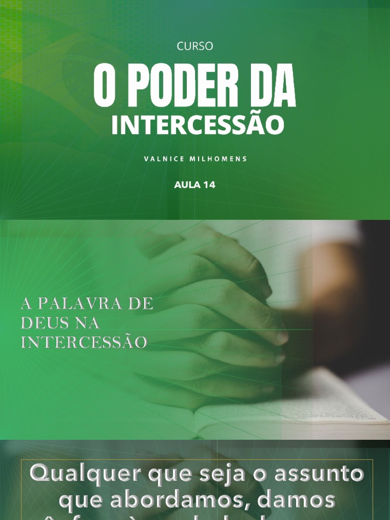 O Poder Da Intercessão Aula 14 A Palavra Na Intercessão | PDF