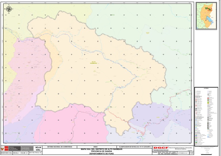 Mapa Vial de Alto Inambari, Puno | PDF