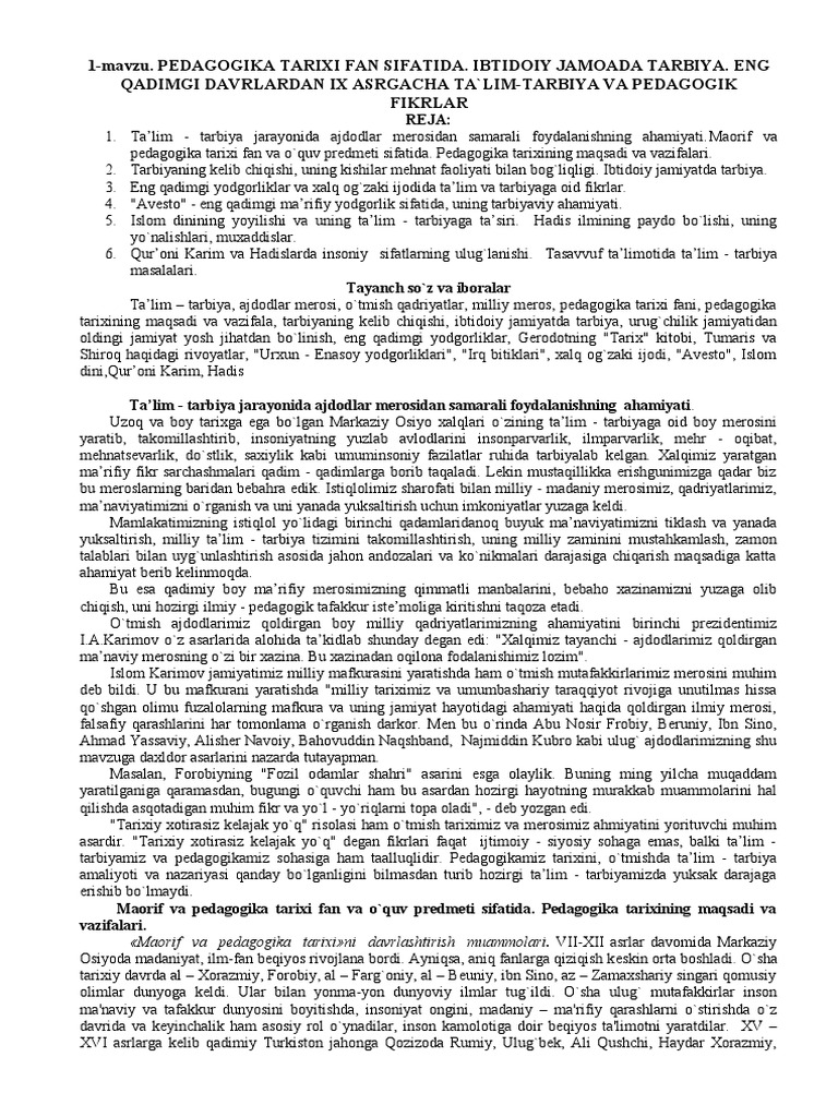 Anna tarbiyasi haqida hikoya