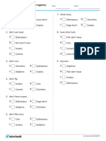 Present Simple Plural Negatives Animals Quiz