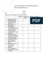 Effect of Mobile Game in Academic Performances of Senior High School Students