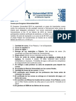 Información CURSOS PRECONGRESO Universidad 2016