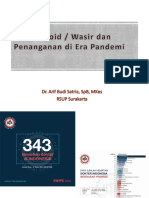 Hemorrhoid RSUP Surakarta Di Era Pandemi DR - Arif