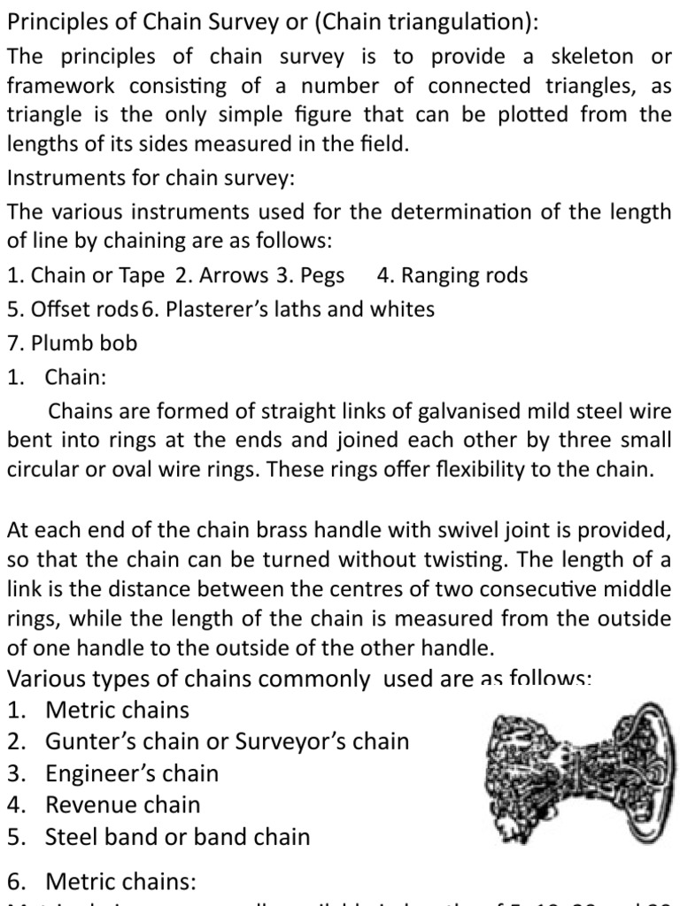 Chain Survey | PDF | Surveying | Metrology