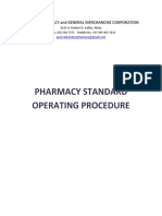 Pharmacy Standard Operating Procedure: JR & Ym Pharmacy and General Merchandise Corporation