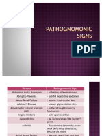 Pathognomonic Signs