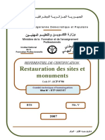 Restauration Des Sites Et Monuments: Referentiel de Certification